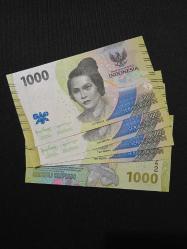 Endonezya 1000 Rupiah, 2022 ÇİL , Seri takipli 5 adet