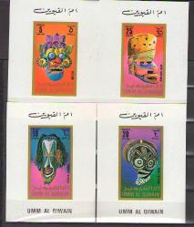 Umm Al Kwain - 1972 Maskeler - Sanat - MNH - Damgasız - Blok - 8 adet