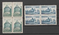 1957 MEVLANA'NIN DOĞUMUNUN 750.YILI 4'LÜ BLOK MNH