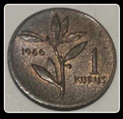 1966 - 1 KURUŞ Bakır TCM66