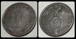 1939 - 1 ve 2 REICHS-PFENNIG “A” (1 ve 2 Reichspfennig) Nazi Almanyası (3. Reich) Gamalı Haç (Svastika) YBMNAZİ1/2