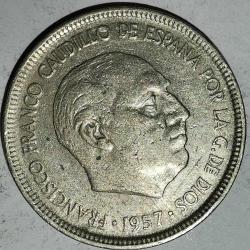 İSPANYA  1957   5 PESETA