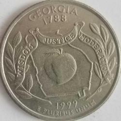 AMERİKA  1999 D    25 CENT ÇEYREK DOLAR  HATIRA  50 Eyalet Çeyreklikleri - Georgia