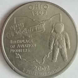 AMERİKA   2002  D    25 CENT ÇEYREK DOLAR  HATIRA  50 Eyalet Çeyreklikleri - Ohio