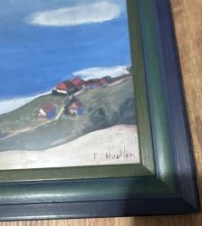 Deniz ve kıyı manzarası temalı, alt köşesinde  İsviçreli Ünlü Ressam Ferdinand Hodler imzası bulunan Yağlı boya sanatsal tablo. Ahşap çerçeveli Dekoratif ve koleksiyon değeri olan özel bir eserdir. Durumu fotoğraflarda görüldüğü gibidir. 72 x 59 cm