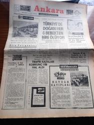 Ankara Gazetesi - Turkish Newspaper - 22 Temmuz 1976 - günün meselesi Yunanlıların iki Türk gazetecisi ile mülakatı IV - atış poligonları Fotoğrafı - Türkiye doğan her 6 bebekten biri ölüyor - bu yıl İstanbul belediye hastanelerinde 67 bin 383 hasta tedavi edildi - Türkiye'de 10 bin İstanbul'da ise 4 bin mütehassıs hekim var - hayvan kayıpları yazan Şemsi Belli - son 10 İzmit İstanbul yolundaki 9522 trafik kazasında 2216 kişi öldü - Kızıltoprak köşk'te Hale Manzade Gönül Gül Atilla Yelken - bebek belediyesi'nde Belkıs Özener Fatma Belgen - Saksonyalılar'da İnci Sanlı Mihrican Güngör Gülay Gül - ayrı dünyalar filmi başrolde Cüneyt Arkın Yıldız sinemasında - intikam yumruğu filmi Erdiller sinemasında - Nöri Kantar ailesi başrolde Tekin Akmansoy Hakan sinemasında - hödük şiiri yazan Nebi Dadaloğlu - Kalk şiiri yazan Yetki Aröz - Aşık Veysel ve Halk kültürü yazan Faruk K. Timurtaş - Kıbrıs trajedisi İngiltere'nin ihanetinden doğdu - Türkiye'den Kıbrıs'a su  nakledilecek