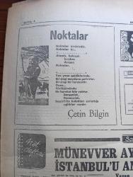 Ankara Gazetesi - Turkish Newspaper - 9 Temmuz 1976 - romatizma ilacı kedi - Kadıköy ilçe danışma kurulu toplandı Fotoğrafı - tamamlama sınavlarında randıman çok düşük - uzayda ebedi hayat varmış Fotoğrafı - şalvar yazan Şemsi Belli - Bebek belediye gazinosunda Belkıs Özener Fatma Belgen Mut Folklor Ekibi ve Serpil Barlas - Clup Reşat'da Gülser Gürsoy Lale Gürkan Kanto - Florya Belediye gazinosunda Sevim Deran Nükhet Duru Serpil Nur Seda Tulga - Adana her an yanabilir - arzular uyanınca filmi Fitaş sinemasında - intikam yumruğu filmi Tan sinemasında - Kara Murat ölüm emri İncirli sinemasında - Zoro'nun  Aşk geceleri filmi Şafak sinemasında - Münevver Ayaşlı İstanbul'u Anlatıyor yazan Abdullah Uçman - noktalar şiiri yazan Çetin Bilgin - yarınların uykusu şiiri yazan Ahmet Metin Şahin - Moda Plajı açıldı - Yüksek Seçim kurulu Başkanı Necati Münir Ertekün bugünkü seçim sisteminin birçok faydalı tarafları vardır diyor - denize Aşık londralı Aziz Özkan Kıbrıs'a özel yatı ile geliyor
