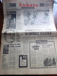 Ankara Gazetesi - Turkish Newspaper - 8 Temmuz 1976 - Elizabeth Taylor ile Zahidi İran'a gidiyor Fotoğrafı - Adalet Partisi genel başkanı Süleyman Demirel Altınözü kongresine mesaj gönderdi - Rauf Denktaş Anadolu Ajansı Kıbrıs bürosunu törenle açtı - Nevzat Tandoğan'ı soyan eşkıya yazan Şemsi Belli - kamboçya'da ölüm ve işkence kol kola - Kızıltoprak köşkte Ülkü Özen Hale Manzade Gönül Gül Atilla Yelken Azra Balkan - saksonyalılarda İnci Sanlı Mihrican Güngör Gülay Gül Papatya -  bekar erkeklerin en büyük hayat sigortası evlenmek - televizyonda bugün - kapıkule'de tırlar için ayrı bir yol yapılıyor - dünyanın en tatlı kadını filmi Mıstık sinemasında - en büyük benim başrolde Bruce Lee Ünal sinemasında - Estergon kalesi filmi başrolde Serdar Gökhan Şık sinemasında - hocamız Arif Nihat Asya'nın ruhuna mektup yazan Hüseyin Rahmi Kılıç - duramayacağım seni öpmeden Yazan Yunus Yaşar - orman şiiri yazan Mehmet Karabulut - yaşamak ve sevmek şiiri Yazan İsmail Yaltırık - Kıbrıs trajedisi