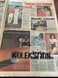 HAFTA SONU DERGİ - GAZETESİ DOĞUM GÜNÜ HEDİYESİ (TURKİSH MAGAZINE - NEWSPAPER) - TAM TAKIM 14 SAYFADIR - 8 KASIM 1985 - Sayı:45 -Hüseyin siphaioğlu-Vahdet Vural-Hasan Bora-Hasan Fehmi Güneş-Aynur Aydan-Alev Sayın evli İlyas Salmanla öpüşüyor-Gülşen Bubikoğlu-Tarık Akan-Cüneyt Arkın-Nihal Arda-Keriman Halis-Banker Bako-İpek Pınar-Nihat Akpak-Osman Hattat-Hülya Avşar-Birol Soyurgal-İbrahim Tatlıses-Sezen Aksu-Muazzez Abacı-Ferdi Tayfur-Ajda Pekkan-Ali Bars-Ahu Tuğba-Kemal Sunal-Belkıs Akkale-Nazan Şoray-Oya Aydoğan-Adnan Şenses-Zerrin Özer-Aynur Aydan-Hülya Yiğitalp-Burhan Bayar-Aydemir Akbaş-Nami Dilbaz-Serpil Benay-Şakir Şener-Aldo-Derya Tuna-Hülya Işıl-Vahdet Vural-Barış Manço-Nesrin Topkapı-Atilla Kaya-Seracettin Erman-Gülden Karaböcek-Zümrüt Cansel-Müjdat Gezen-Atilla Arcan-Bedia Akartürk-Gönül Öner-Küçük Emrah-Kâmuran Akkor-Mine Koşan-Hasan Bora-Nigar Uluerer-Nihal Arda-Neriman Bayındır-Sibel Egemen-Selahattin Alpay-Ümit Besen-Tanju Korel-Alev Sayın-İlyas Salman-Zeki Müren-Bülent E