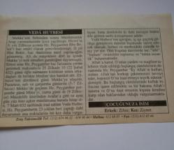 6 Mart 2006-Orijinal Takvim Yaprağı-Doğum Günü-Söz,Nişan,Nikâh,Düğün ve Önemli Günler Hediyesi-ERAŞ Hizmet Takvimi-Ayet-Hadis(İmam Hatip Okulları'nın Açılışı (1951))-Veda Hutbesi-Çocuğunuza İsim:Zihni,Ziynet
