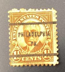 Amerika Birleşik Devletleri Pulu - Unıted States Stamp - Postadan Geçmiş Pul Filateli - DAMGALI - 9. ABD Başkanı Harding Temalı Pul , 1 1/2 PARA - YABANCI PULLAR-NOSTALJİK DOĞUM GÜNÜ HEDİYESİ