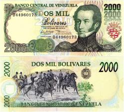 P#77c Venezuela 2000 Bolivar 1998 ÇİL