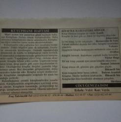 27 Mart 2006-Orijinal Takvim Yaprağı-Doğum Günü-Söz,Nişan,Nikâh,Düğün ve Önemli Günler Hediyesi-ERAŞ Hizmet Takvimi-Ayet-Hadis(Dünya Tiyatrolar Günü Kütüphanecilik Haftası (27 Mart - 2 Nisan))-Kütüphane Haftası-Kitap İle İlgili Güzel Sözler-Çocuğunuza İsim:Vahit,Verda
