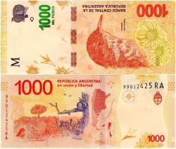 P#366a.4 Arjantin 1000 Peso 2020-2022 ÇİL (99...425RA)