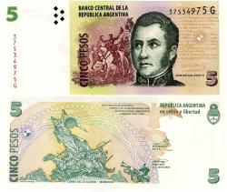 P#353a.4 Arjantin 5 Peso 2011 ÇİL (37...975G)