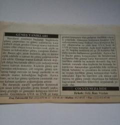30 Mart 2006-Orijinal Takvim Yaprağı-Doğum Günü-Söz,Nişan,Nikâh,Düğün ve Önemli Günler Hediyesi-ERAŞ Hizmet Takvimi-Ayet-Hadis(Acele Şeytandan teenni Rahmandan)-Güneş Yanıkları-Çocuğunuza İsim:Veli,Vicdan