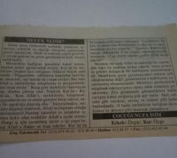 19 Nisan 2006-Orijinal Takvim Yaprağı-Doğum Günü-Söz,Nişan,Nikâh,Düğün ve Önemli Günler Hediyesi-ERAŞ Hizmet Takvimi-Ayet-Hadis(Osmanlı-Rus Savaşı(1877))-Melek Nedir?-Çocuğunuza İsim:Özgür,Özge