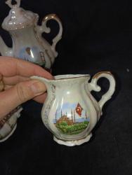 VİNTAGE POSELEN ATATÜRK VE İSTANBUL GÖRSELLİ ÇAYDANLIK ŞEKERLİK SÜTLÜK. ÇOK İYİ DURUMDA