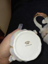 VİNTAGE POSELEN ATATÜRK VE İSTANBUL GÖRSELLİ ÇAYDANLIK ŞEKERLİK SÜTLÜK. ÇOK İYİ DURUMDA