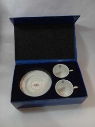 İŞ BANKASI TÜRK KAHVESİ FİNCANI VE TABAGI -  2 FİNCAN 2 TABAK SIFIR PAKETİNDE