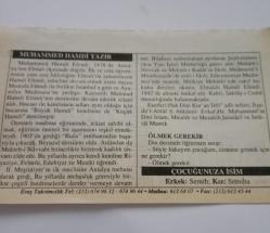 26 Mayıs 2006-Orijinal Takvim Yaprağı-Doğum Günü-Söz,Nişan,Nikâh,Düğün ve Önemli Günler Hediyesi-ERAŞ Hizmet Takvimi-Ayet-Hadis(Tevfik Fikret)-Muhammed Hamdi Yazır-Ölmek Gerekir-Çocuğunuza İsim:Semih,Semiha