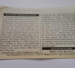 31 Mayıs 2006-Orijinal Takvim Yaprağı-Doğum Günü-Söz,Nişan,Nikâh,Düğün ve Önemli Günler Hediyesi-ERAŞ Hizmet Takvimi-Ayet-Hadis(Seçme Hadisler,s.40)-Ruh Göçü (Reenkarnasyon)-Çocuğunuza İsim:Serhat,Serpil