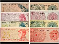 Endonezya 1/5/10/25 Sen 1964 ÇiL