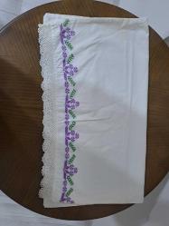 KANAVIÇE İŞLEMELİ- TEK KİŞİLİK YASTIK KILIFI