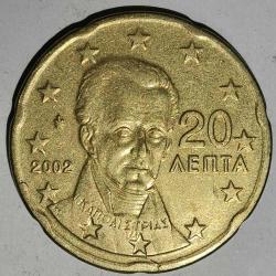 YUNANİSTAN  2002    20  EURO CENT