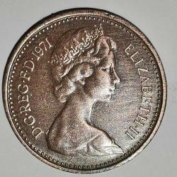 İNGİLTERE   1971     1/2   PENNY