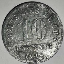 ALMANYA  1918   10   PFENNIG