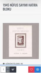 1945 NÜFUS SAYIMI HATIRA BLOK PULU