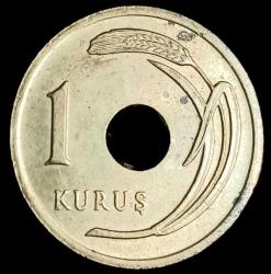 1951 1 Kuruş Çil noktalı