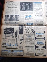 Milliyet Gazetesi - Turkish Newspaper - 18 Eylül 1966 - onları sen affet Gürsel yazan Abdi İpekçi Başmakale - Cemal Gürsel Bugün toprağa veriliyor - Cemal Gürsel'in naaşı Gülhane'den törenle alınarak meclisteki katafalka getirildi fotoğraf - Cemal Gürsel'e saygı duruşunda bulunan halk 3 kilometrelik kuyruk meydana getirdi Fotoğrafı - Kıbrıs'ta ablukanın kalkmasını istedik - Seramikçi Meral Kılıç İlhami Soysal'ın dövülmesi olayıyla ilgim yok dedi fotoğraf - Yerli Striptiz dansözü turist almanlarla dans ediyor fotoğraf - Robert kolej ve Türkiye - Cevdet Sunay ve Süleyman Demirel tatbikatı izleyecek - pazarlık yazan Halit Kıvanç çizen Altan Erbulak - Devlet Tiyatrosu perdelerine ekim başında açıyor - Işık Yenersu ecinniler'de Yıldırım Önal'da Medea isimli piyeslerde oynuyorlar Fotoğrafı - Altındağ Tiyatrosu Bu yıl mevsime İstanbul efendisi ile giriyor - Türkiye Ligi'nde ilk defa 4 şehirde 4 büyük maç - sporcular Cemal Gürsel için saygı duruşunda Fotoğrafı - Yılın sporcusu Kemal Öncü foto