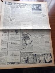 Vatan Gazetesi - Turkish Newspaper - 29 Mayıs 1953 - Fatih Sultan Mehmet Han tam sayfa çizimi - fethin 500. Yılı kutlu olsun - Fatih'in yolundayız yazan Ahmet Emin Yalman Başmakale - İstanbul Türk'tür Türk kalacak  kalacak - kadınlar tekkesi yazan Refik Halit Karay Yazı Dizisi - Fatih medresesi Talebe yurdu yüksek tahsil Derneği tarafından medrese avlusuna dikilen Fatih'in büstü Fotoğrafı - Batan Dumlupınar denizaltısı komutanı yüzbaşı Sabri Çelebioğlu'nun ifadesi alındı fotoğraf - Mark Twain rolündeki aktör Frederic March dün İstanbul'a geldi fotoğraf - Kore'den dönen hasta ve yaralılarımız - savarona komutanı yarbay Vedat Burak intibalarını anlattı - İstanbul'un fethi yazan Mehmet Şehitoğlu - Ayasofya - İstanbul'un fethinin kronolojisi - Fatih devrinde Osmanlı Türk sanatı yazan Profesör Doktor A. Süheyl Ünver - şiirlerde İstanbul yazan Oktay Akbal - Fethe ve Fatih'e ait fıkralar - Zeki Müren Siemens cidden harika bir radyo diyor - İstanbul Ankara İzmir Radyosu Programı - Arı bisküvi