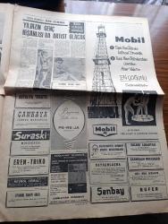 Bayram Gazetesi - Turkish Newspaper - 13 Nisan 1965 - bayram konuşması yazan İsmet İnönü başmakale  - Başbakan Suat Hayri Ürgüplü'nün özel demeci fotoğraf - Cumhurbaşkanı Cemal Gürsel muhafız alayı mensupları ile bayramlaştı - fuardaki erkek aslan Kont öldü - davetiye yüzünden opera sanatçısı Özcan Sevgen başka bir sanatçıyla tartıştı - Kurban Bayramı sebebiyle et sıkıntısı - bu bayram gazeteci yazan Burhan Felek - Paris'te bir bayram ziyafeti yazan Orhan Seyfi Orhon - Fidel Castro özel hazinesini satışa çıkardı -  Alman seks bombası Elke Sommer - Çankaya gömlek müessesesi Kurban bayramınızı kutlar - Çağlayan Kitabevi - Karaköy kolaro lokantası Kurban bayramınızı kutlar - Bu yıl ünlü şantör ve şantözler İstanbul'a aktı - erkekler için test ünlü kadınlardan kimi beğeniyorsunuz -  Magirus kamyonları Kurban bayramınızı candan kutlar - Hayko dost ve müşterilerin Kurban bayramı'nı kutlar - milli takım dün kampa girdi - 3 yıldız Metin Oktay Can Bartu Şeref Has yan yana fotoğraf