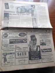 Bayram Gazetesi - Turkish Newspaper - 13 Nisan 1965 - bayram konuşması yazan İsmet İnönü başmakale  - Başbakan Suat Hayri Ürgüplü'nün özel demeci fotoğraf - Cumhurbaşkanı Cemal Gürsel muhafız alayı mensupları ile bayramlaştı - fuardaki erkek aslan Kont öldü - davetiye yüzünden opera sanatçısı Özcan Sevgen başka bir sanatçıyla tartıştı - Kurban Bayramı sebebiyle et sıkıntısı - bu bayram gazeteci yazan Burhan Felek - Paris'te bir bayram ziyafeti yazan Orhan Seyfi Orhon - Fidel Castro özel hazinesini satışa çıkardı -  Alman seks bombası Elke Sommer - Çankaya gömlek müessesesi Kurban bayramınızı kutlar - Çağlayan Kitabevi - Karaköy kolaro lokantası Kurban bayramınızı kutlar - Bu yıl ünlü şantör ve şantözler İstanbul'a aktı - erkekler için test ünlü kadınlardan kimi beğeniyorsunuz -  Magirus kamyonları Kurban bayramınızı candan kutlar - Hayko dost ve müşterilerin Kurban bayramı'nı kutlar - milli takım dün kampa girdi - 3 yıldız Metin Oktay Can Bartu Şeref Has yan yana fotoğraf