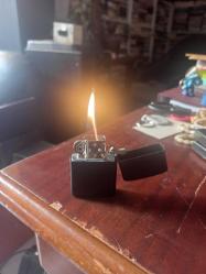 Antika - Zippo siyah çakmak - kitantik - kitaLog