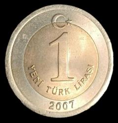 2007 1 Yeni Türk Lirası