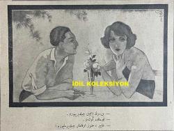 Osmanlıca Akbaba Mizah Dergisi-Gazetesi, Orijinal Dönem Basım, (Ottoman Magazine-Newspaper) - 4 Mayıs 1925 - Rumi: 4 Mayıs 1341 - Sayı: 252 - İstanbul Şehremini Emin Erkul'u ve Yusuf Ziya Kantoğlu'nu Tasvir Eden Karikatür: İki Ahbap Çavuşlar 