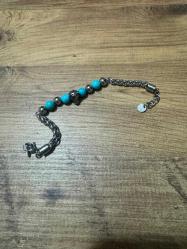 Premium Erkek Bileklik - Çelik & Doğal Taş Kombini Leoparlı Özel Seri: Çelik örme kordonlu, turkuaz taşlı ve leopar figürlü özel tasarım bileklik. Kaplan Gözü, Lav Taşı ve Hematit taş Kararma ve solma yapmayan, antrasit gri (füme)bileklik 22 cm