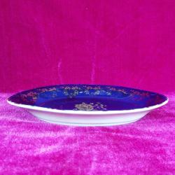 VINTAGE CZECH REPUBLIC HAAS&CZJZEK HANDMADE FINE PORCELAIN ORIGINAL COBALT OVAL FORMLU KÜÇÜK PORSELEN TABAK