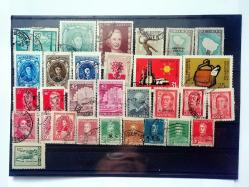 Güney Amerika ülkelerinden 96 farklı yabancı damgalı pul