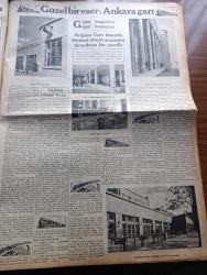 Ulus Gazetesi - Turkish Newspaper - 3 Sonteşrin ( Kasım)  1937 - program nutuk yazan Falih Rıfkı Atay Başmakale - Antakya'da Cumhuriyet Bayramı çok heyecanlı gösterilerle kutlandı fotoğraflar - Başvekil Celal Bayar'ın teşekkürleri - Ankara'nın modern garı Fotoğrafı - mareşal Fevzi çakmak Şirketi Hayriyeyi takdir etti - Filistin'de Tuğyanlar yüzünden elli aile açıkta kaldı - Frankocular bir gemiyi serbest bıraktılar - Bir sürgün yazan Yakup Kadri Karaosmanoğlu Yazı Dizisi - Sivas'ın istikbalini Cumhuriyet hazırlıyor yazan Nasuhi Baydar - Radyo ve sinema - Türk spor kurumu dergisi - bu sene Anadolu'da halk türküleri derlendi - mütehassıs amele yetiştireceğiz - pasaport harçları ucuzluyor - Ankara garının gişeleri Fotoğrafı - Fon Ribbentrop gene roma'ya gidiyor - Eden diyor ki yabancılar karışmasaydı İspanya'da harp şimdiye kadar biterdi - Edirne köy eğitmenler kursu Fotoğrafı - Manisa modern bir şehir oluyor - Ödemiş otomatik telefona kavuştu - resmi ilanlar - Sefalin ağrı kesici