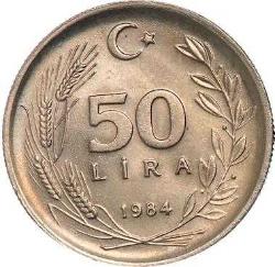Türkiye Cumhuriyet 1984 Yılı  50  Lira (8247)