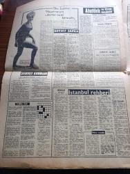 Haber Gazetesi - Turkish Newspaper - 23 Mayıs 1964 - seçim düellosu başladı - Turhan Feyzioğlu'nun Adalet Partililerin başına bela gelecek demesi tehdit olarak algılandı - Hülya Koçyiğit Ediz Hun ile evleniyor Fotoğrafı - Türkan Şoray fotoğraf - kaleci Varol Ürkmez Suzan Avcı ile maç akşamı evlenecek Fotoğrafı - telefon talepleri karşılanıyor - İstanbul belediye reisi Haşim İşcan'la meclisin arası gerginleşti Fotoğrafı - Ertuğrul Adalı - Ete boykot destekleniyor - Aynur Yetkin İkinci bir Fatma Girik olması için filmcilerin eline geçmesi lazım Fotoğrafı - Tophanede bir Hamlet yazan Bedrettin Nihat Yazı Dizisi - Elke Sommer hayatımı sırrı ruhumun esrarı bana aittir dedi Fotoğrafı - Boyalı şapka yazan Agatha Christie Yazı Dizisi - Atatürk ve Kazım Karabekir derleyen N. Deliorman Yazı Dizisi - İstanbul sinema rehberi - şampiyon yarın belli olacak - Yarın Fenerbahçe ile prestij maçı yapacak olan Galatasaraylılar kampta görülüyor fotoğraf - Demirsporlu Fikri Elmanın kaburga kemikleri kırıldı
