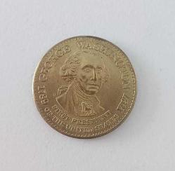 Retro İlk Başkan George Washington 1789-1797 Hatıra Parası  Token Madalya  Amerika