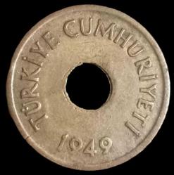 1949 Delikli 1 Kuruş