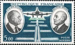 FRANSA 1971 DIDIER DAURAT &RAYMOND VANIER  UÇAK- AIRMAIL YV: A46