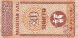 Koleksiyon Ürünü Moğolistan 20 Mongo 1993 ÇİL